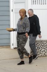 TYRA BANKS Out for Brunch with a Friend at Bluestone Lane Cafe in Venice 07/03/2022