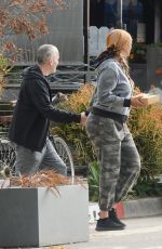 TYRA BANKS Out for Brunch with a Friend at Bluestone Lane Cafe in Venice 07/03/2022