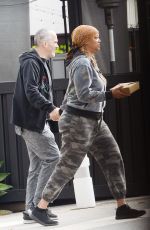TYRA BANKS Out for Brunch with a Friend at Bluestone Lane Cafe in Venice 07/03/2022