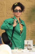 VANESS and STELLA HUDGENS Out for Lunch at a Hotel in Forte Dei Marmi 07/29/2022