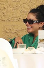 VANESS and STELLA HUDGENS Out for Lunch at a Hotel in Forte Dei Marmi 07/29/2022