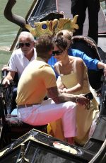 VICTORIA and David BECKHAM at a Boat Ride in Venice 07/05/2022