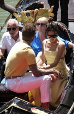 VICTORIA and David BECKHAM at a Boat Ride in Venice 07/05/2022