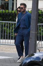 VICTORIA and David BECKHAM Out for Lunch at Le Bristol Hotel in Paris 07/03/2022