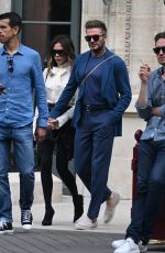 VICTORIA and David BECKHAM Out for Lunch at Le Bristol Hotel in Paris 07/03/2022