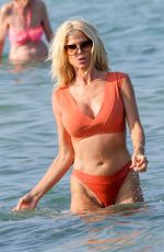 VICTORIA SILVSTEDT Out at La Reserve Beach in Saint-tropez 07/15/2022