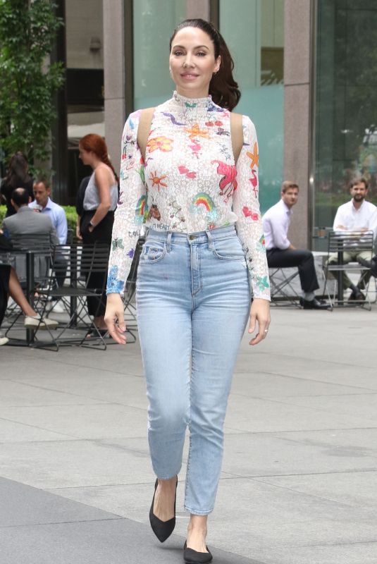 WHITNEY CUMMING in Denim Leaves SiriusXM Studios in New York 07/26/2022