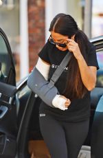 YAZMIN OUKHELLOU Out with Her Arm in a Cast Shopping in Essex 07/14/2022