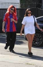 ADDISON RAE and Omer Fedi Arrives Leaves Pilates Class in Los Angeles 08/02/2022