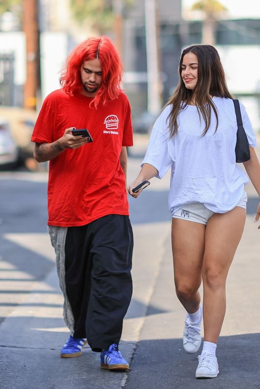 ADDISON RAE and Omer Fedi Leaves Yoga Class in Los Angeles 08/23/2022