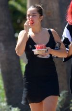 ADDISON RAE in a Tight Mini Skirt Out in Los Angeles 08/25/2022
