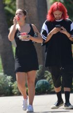 ADDISON RAE in a Tight Mini Skirt Out in Los Angeles 08/25/2022
