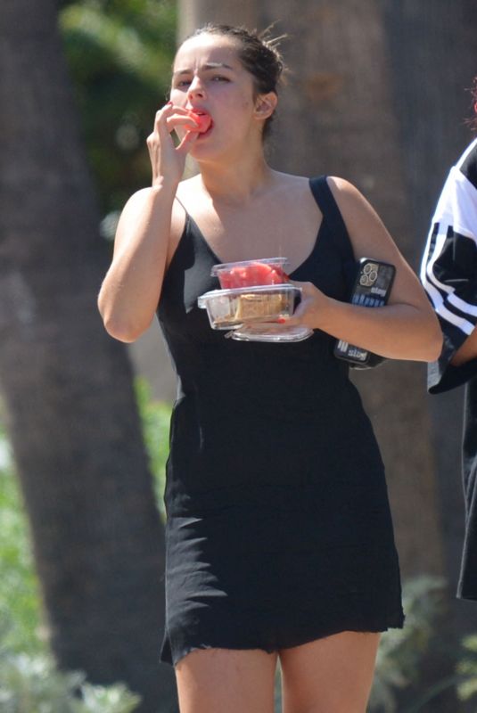 ADDISON RAE in a Tight Mini Skirt Out in Los Angeles 08/25/2022
