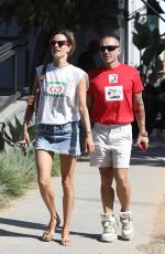 ALESSANDRA AMBROSIO and Matheus Mazzafera Out for Lunch in Santa Monica 08/21/2022