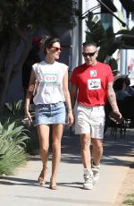 ALESSANDRA AMBROSIO and Matheus Mazzafera Out for Lunch in Santa Monica 08/21/2022