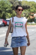 ALESSANDRA AMBROSIO and Matheus Mazzafera Out for Lunch in Santa Monica 08/21/2022