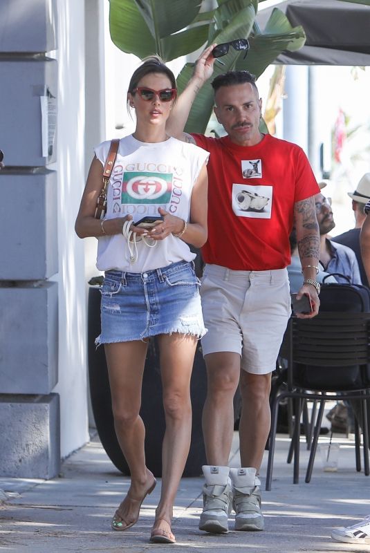 ALESSANDRA AMBROSIO and Matheus Mazzafera Out for Lunch in Santa Monica 08/21/2022