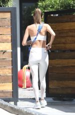 ALESSANDRA AMBROSIO at a Morning Workout Session in Beverly Hills 08/02/2022