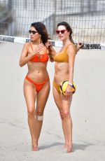 ALESSANDRA AMBROSIO in Bikini Playing Beach Volleyball in Malibu 07/31/2022