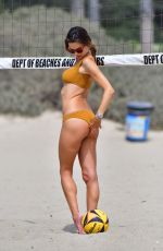 ALESSANDRA AMBROSIO in Bikini Playing Beach Volleyball in Malibu 07/31/2022