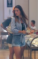 ALESSANDRA AMBROSIO Shopping at Cartier on Rodeo Drive in Beverly Hills 08/02/2022