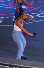 ALICIA KEYS Hosts a Skating Event at Rockefeller Center in New York 08/12/2022