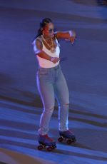 ALICIA KEYS Hosts a Skating Event at Rockefeller Center in New York 08/12/2022