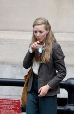 AMANDA SEYFRIED on the Set of The Crowded Room in New York 08/05/2022