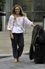 AMY DOWDEN Out at MediaCity in Manchester 08/19/2022