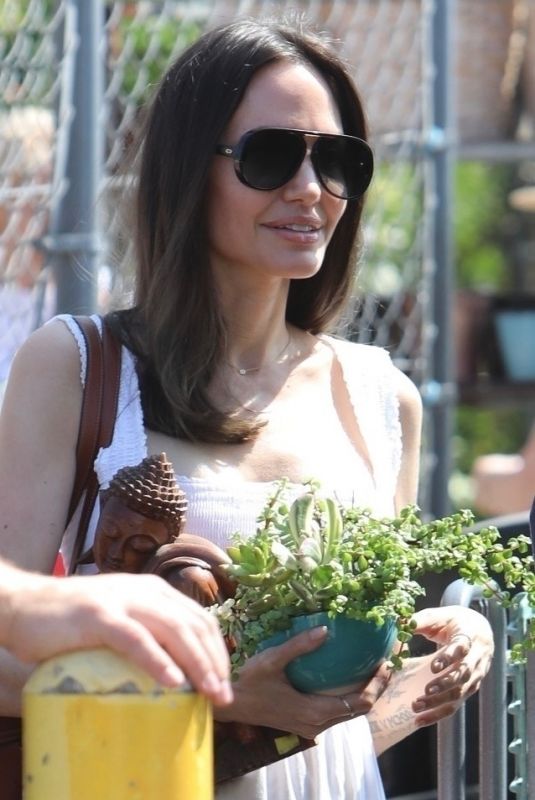 ANGELINA JOLIE OUt Shopping for Plants in Los Angeles 08/27/2022