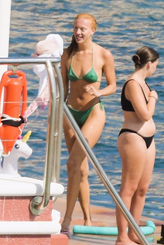 ANNA and ANGELA ERMAKOVA in Bikinis in Monaco 08/16/2022