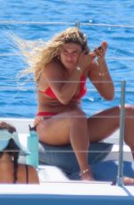 ANTIGONI and SOPHIA BUXTON in Bikinis at a Boat in Mykonos 08/21/2022