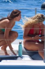ANTIGONI and SOPHIA BUXTON in Bikinis at a Boat in Mykonos 08/21/2022