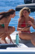 ANTIGONI and SOPHIA BUXTON in Bikinis at a Boat in Mykonos 08/21/2022