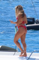 ANTIGONI and SOPHIA BUXTON in Bikinis at a Boat in Mykonos 08/21/2022