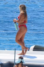 ANTIGONI and SOPHIA BUXTON in Bikinis at a Boat in Mykonos 08/21/2022