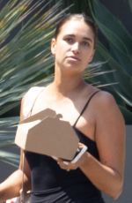 APRIL LOVE GEARY Arrives at Tennis Court in Malibu 08/03/2022