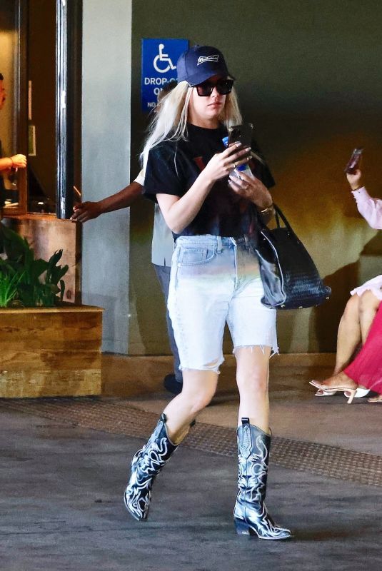 ASHLEY BENSON Arrives at 1 Hotel in West Hollywood 08/24/2022