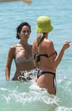 ASHLEY ROBERTS and JANETTE MANRARA in Bikinis on the Beach in Mykonos 08/09/2022