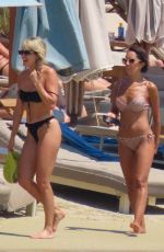 ASHLEY ROBERTS and JANETTE MANRARA in Bikinis on the Beach in Mykonos 08/09/2022
