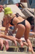 ASHLEY ROBERTS and JANETTE MANRARA in Bikinis on the Beach in Mykonos 08/09/2022