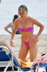 ASHLEY ROBERTS in Bikini at a Beach in Marbella 08/30/2022