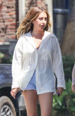 ASHLEY TISDALE Out for Coffee at Maru Coffee in Los Angeles 08/15/2022