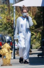 ASHLEY TISDALE Out for Iced Coffee at Maru Coffee in Los Angeles 08/02/2022