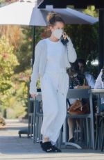 ASHLEY TISDALE Out for Iced Coffee at Maru Coffee in Los Angeles 08/02/2022