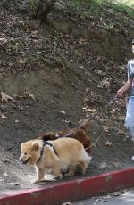 AUBREY PLAZA and Jeff Baena Out with Their Dogs in Los Feliz 08/21/2022