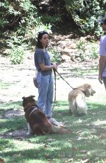 AUBREY PLAZA and Jeff Baena Out with Their Dogs in Los Feliz 08/21/2022
