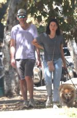 AUBREY PLAZA and Jeff Baena Out with Their Dogs in Los Feliz 08/21/2022