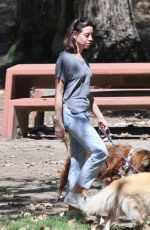 AUBREY PLAZA and Jeff Baena Out with Their Dogs in Los Feliz 08/21/2022