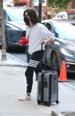 AUBREY PLAZA Arrives at Crosby Hotel in New York 08/07/2022